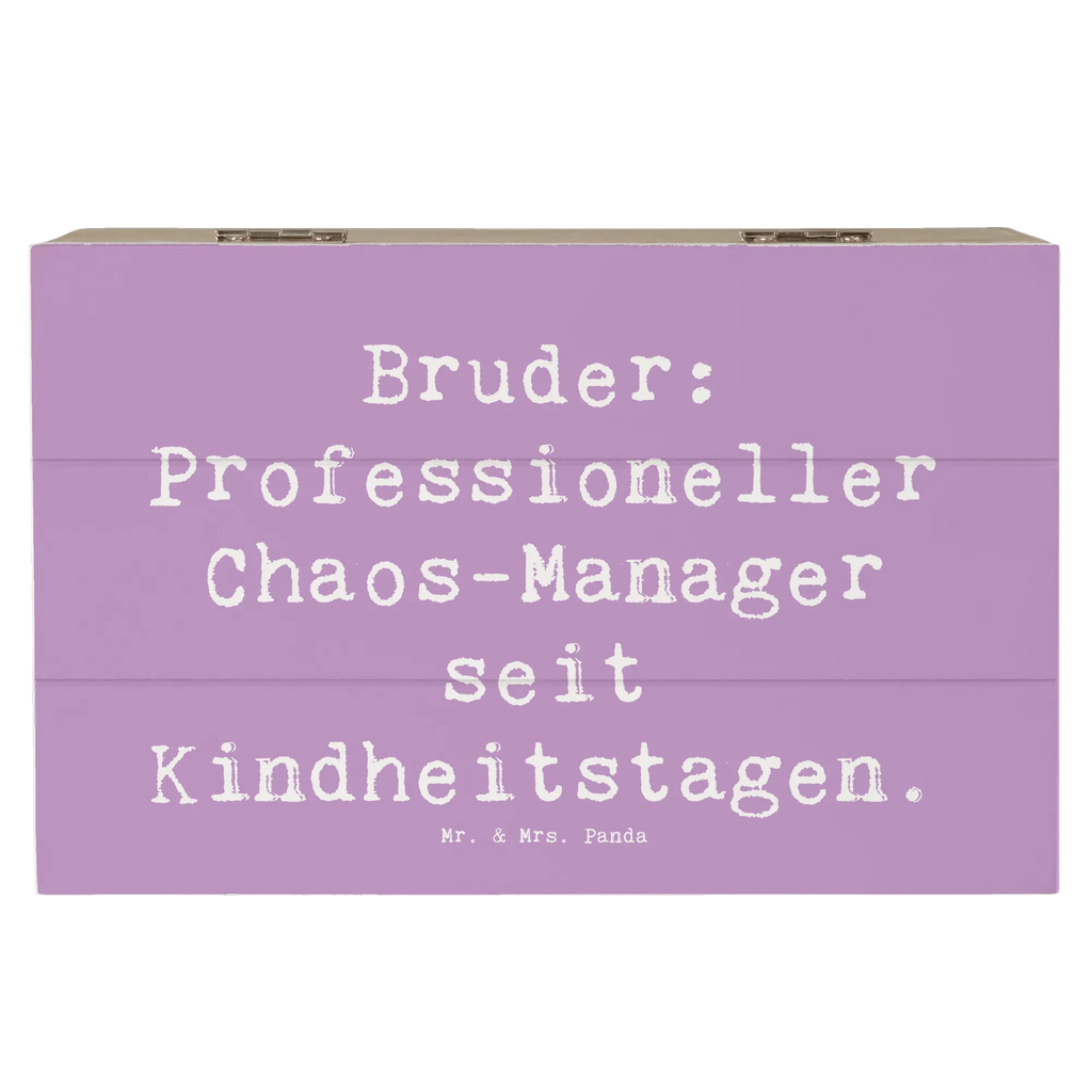 Holzkiste Spruch Bruder Chaos-Manager Truhe, Kiste, Schatzkiste, Erinnerungsbox, Schatulle, Dekokiste, Aufbewahrungsbox, Erinnerungskiste, Holzkiste, XXL, Geschenkdose, Geschenkbox, Familie, Vatertag, Muttertag, Bruder, Schwester, Mama, Papa, Oma, Opa