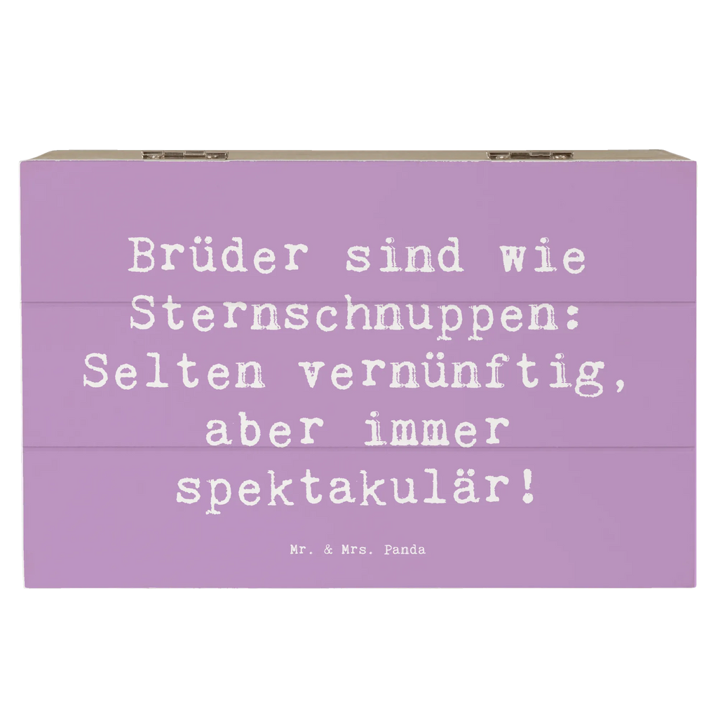 Holzkiste Spruch Brüder Sternschnuppen Kiste, Erinnerungsbox, XXL, Holzkiste, Erinnerungskiste, Truhe, Geschenkdose, Dekokiste, Aufbewahrungsbox, Geschenkbox, Schatzkiste, Schatulle, Familie, Vatertag, Muttertag, Bruder, Schwester, Mama, Papa, Oma, Opa
