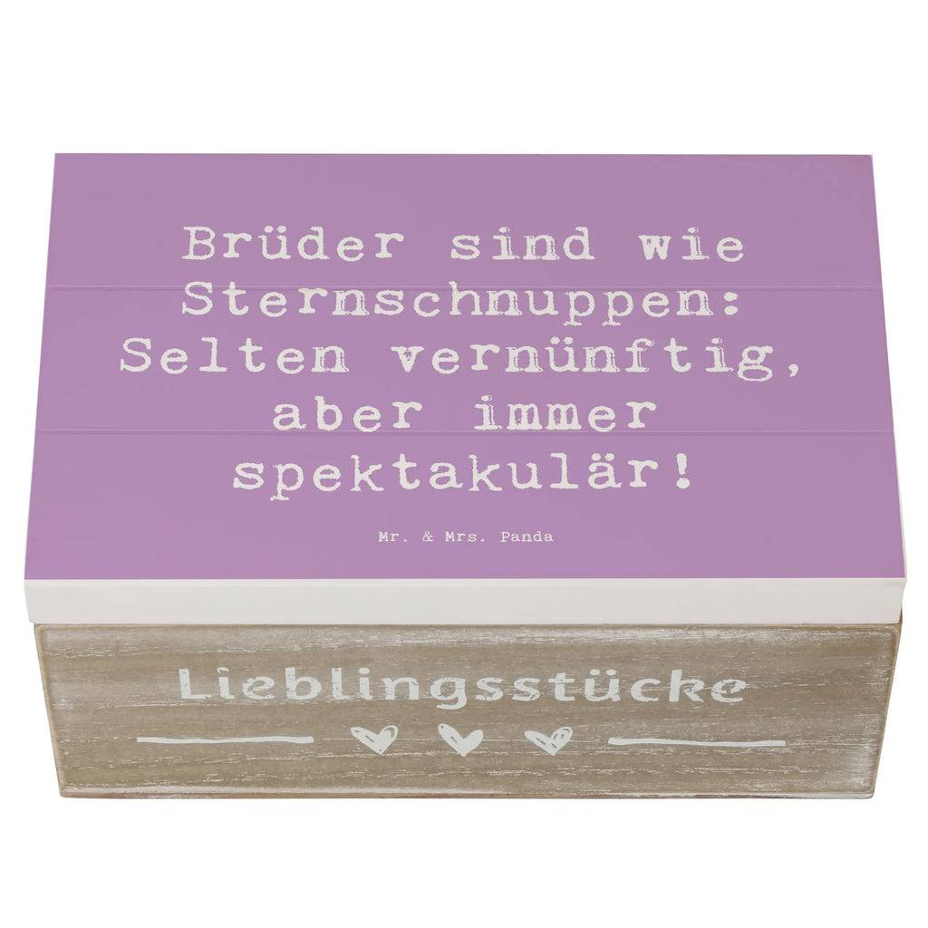Holzkiste Spruch Brüder Sternschnuppen Kiste, Erinnerungsbox, XXL, Holzkiste, Erinnerungskiste, Truhe, Geschenkdose, Dekokiste, Aufbewahrungsbox, Geschenkbox, Schatzkiste, Schatulle, Familie, Vatertag, Muttertag, Bruder, Schwester, Mama, Papa, Oma, Opa