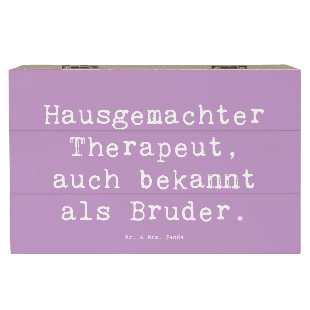Wooden chest Saying Hausgemachter Therapeut, auch bekannt als Bruder. Erinnerungsbox, Kiste, Schatzkiste, Dekokiste, Aufbewahrungsbox, XXL, Holzkiste, Schatulle, Truhe, Geschenkbox, Erinnerungskiste, Geschenkdose, Familie, Vatertag, Muttertag, Bruder, Schwester, Mama, Papa, Oma, Opa