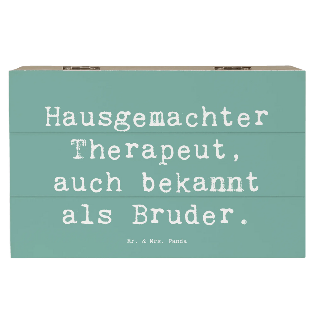 Wooden chest Saying Hausgemachter Therapeut, auch bekannt als Bruder. Erinnerungsbox, Kiste, Schatzkiste, Dekokiste, Aufbewahrungsbox, XXL, Holzkiste, Schatulle, Truhe, Geschenkbox, Erinnerungskiste, Geschenkdose, Familie, Vatertag, Muttertag, Bruder, Schwester, Mama, Papa, Oma, Opa
