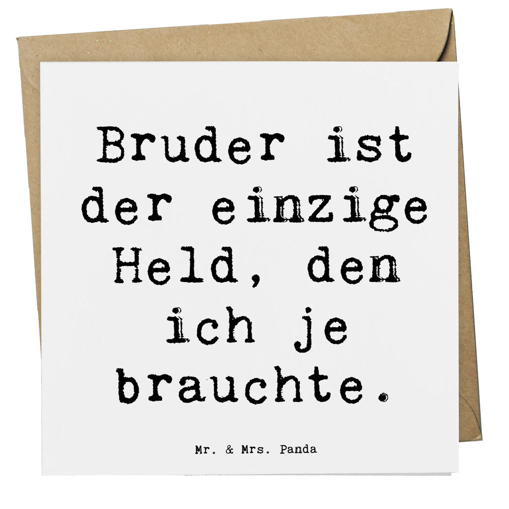 Deluxe Karte Spruch Bruder Held Karte, Klappkarte, Grußkarte, Einladungskarte, Geburtstagskarte, Glückwunschkarte, Hochwertige Klappkarte, Hochwertige Grußkarte, Hochzeitskarte, Familie, Vatertag, Muttertag, Bruder, Schwester, Mama, Papa, Oma, Opa