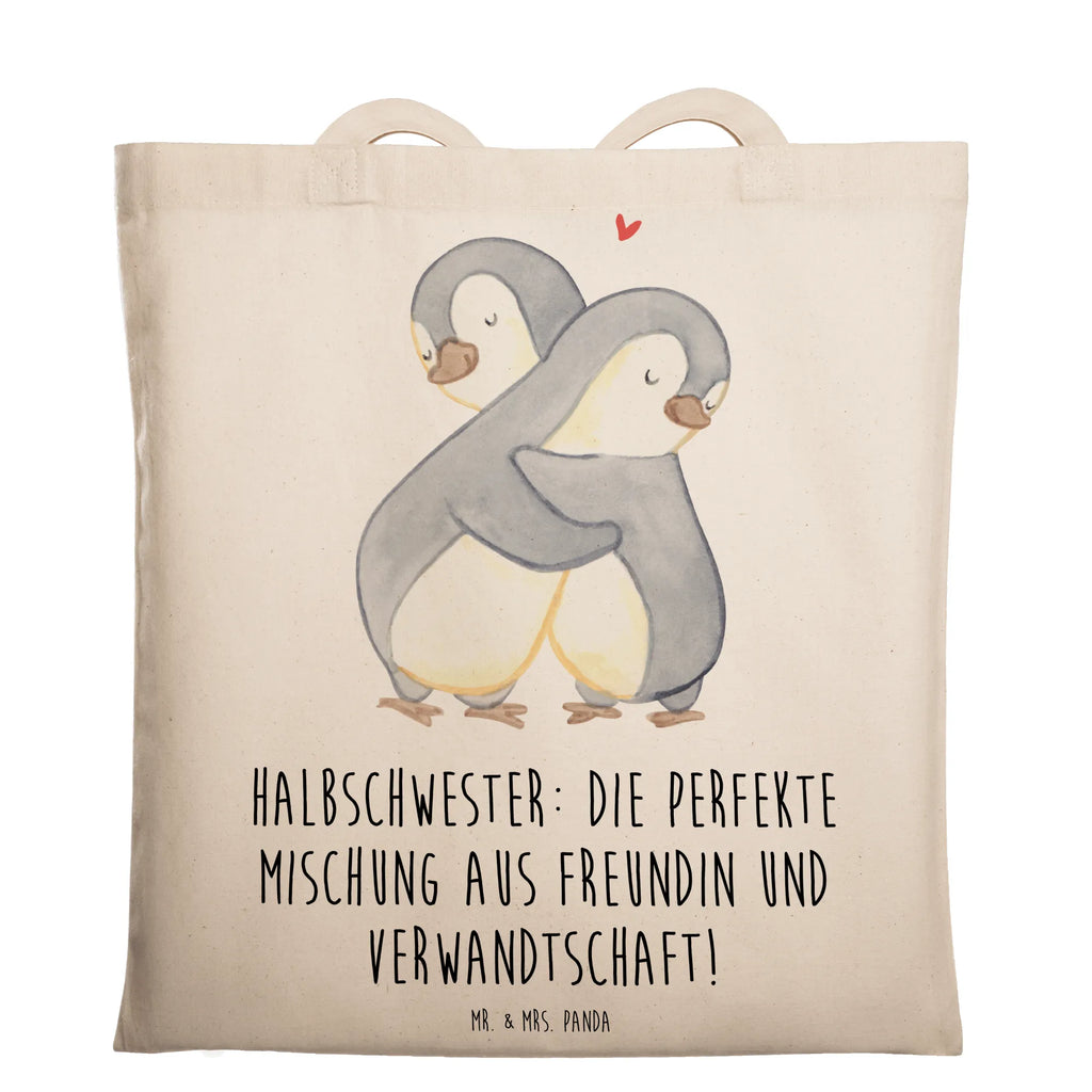 Tote bag Halbschwester: Die perfekte Mischung aus Freundin und Verwandtschaft! Stoffbeutel, Badetasche, Tasche, Umhängetasche, Schultertasche, Laptoptasche, Stofftasche, Jutetasche, Einkaufstasche, Shopper, Beutel, Tragetasche, Einkaufstüte, Jutebeutel, Beuteltasche, Strandtasche, Familie, Vatertag, Muttertag, Bruder, Schwester, Mama, Papa, Oma, Opa