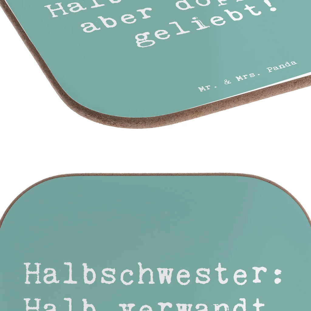 Square coaster Saying Halbschwester: Halb verwandt, aber doppelt geliebt! Glasuntersetzer, Untersetzer Design, Untersetzer Gläser, Untersetzer für Gläser, Untersetzer aus Holz, Korkuntersetzer, Untersetzer, Bierdeckel, Holzuntersetzer, Getränkeuntersetzer, Untersetzer Holz, Tassen Untersetzer, Familie, Vatertag, Muttertag, Bruder, Schwester, Mama, Papa, Oma, Opa