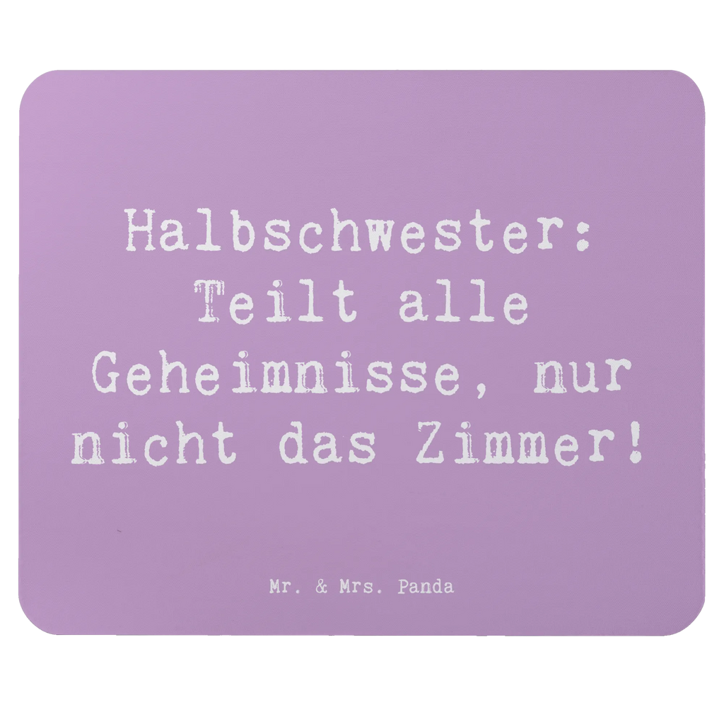 Mouse mat Saying Halbschwester: Teilt alle Geheimnisse, nur nicht das Zimmer! Mousepad, Computer zubehör, Büroausstattung, PC Zubehör, Arbeitszimmer, Mauspad, Einzigartiges Mauspad, Designer Mauspad, Mausunterlage, Mauspad Büro, Familie, Vatertag, Muttertag, Bruder, Schwester, Mama, Papa, Oma, Opa