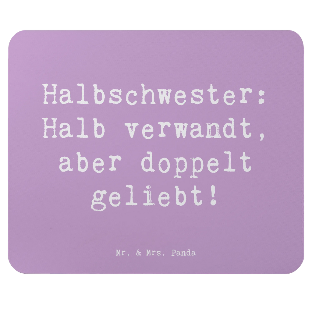 Mouse mat Saying Halbschwester: Halb verwandt, aber doppelt geliebt! Einzigartiges Mauspad, Mousepad, PC Zubehör, Büroausstattung, Mausunterlage, Mauspad, Arbeitszimmer, Mauspad Büro, Computer zubehör, Designer Mauspad, Familie, Vatertag, Muttertag, Bruder, Schwester, Mama, Papa, Oma, Opa