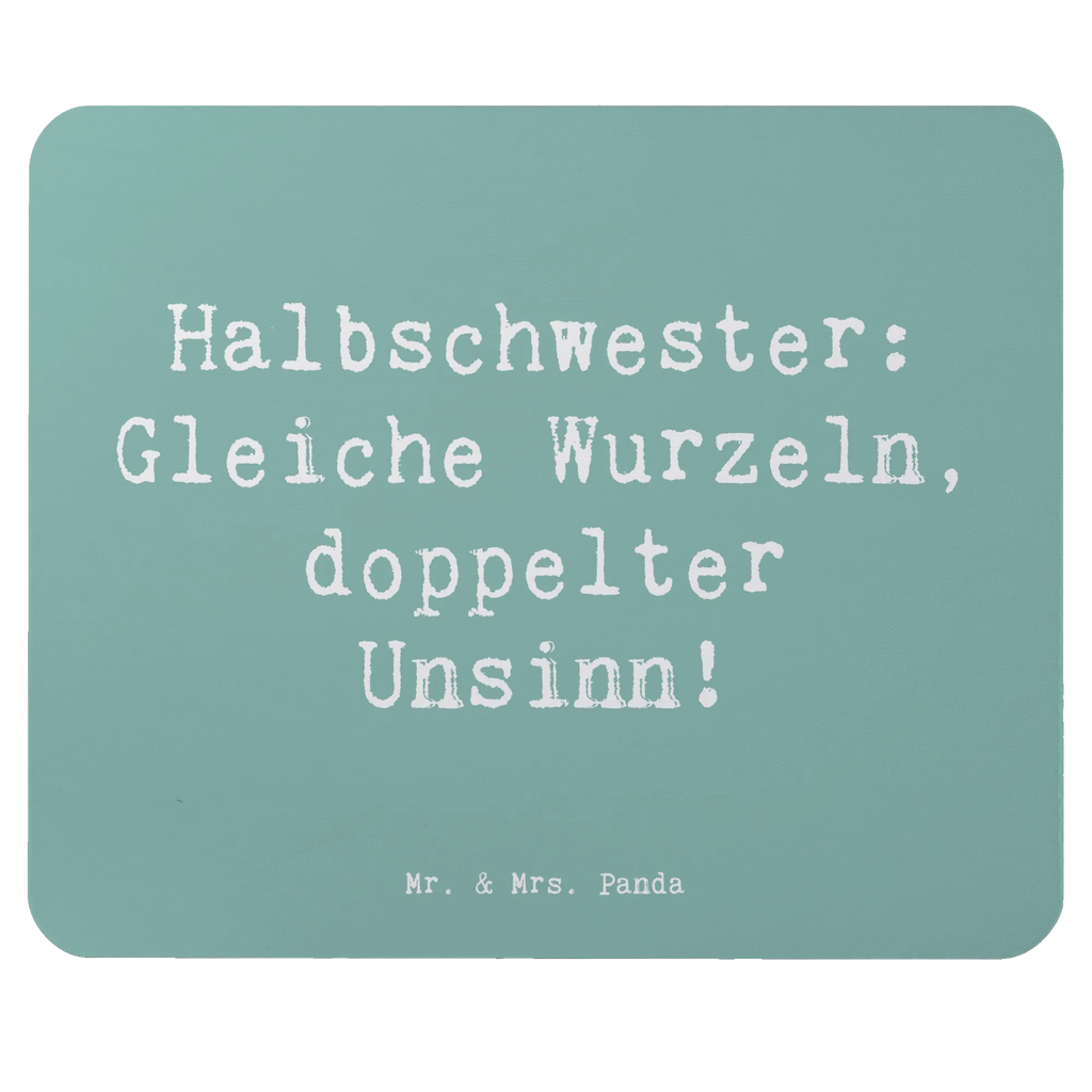Mouse mat Saying Halbschwester: Gleiche Wurzeln, doppelter Unsinn! Mousepad, Computer zubehör, Büroausstattung, PC Zubehör, Arbeitszimmer, Mauspad, Einzigartiges Mauspad, Designer Mauspad, Mausunterlage, Mauspad Büro, Familie, Vatertag, Muttertag, Bruder, Schwester, Mama, Papa, Oma, Opa
