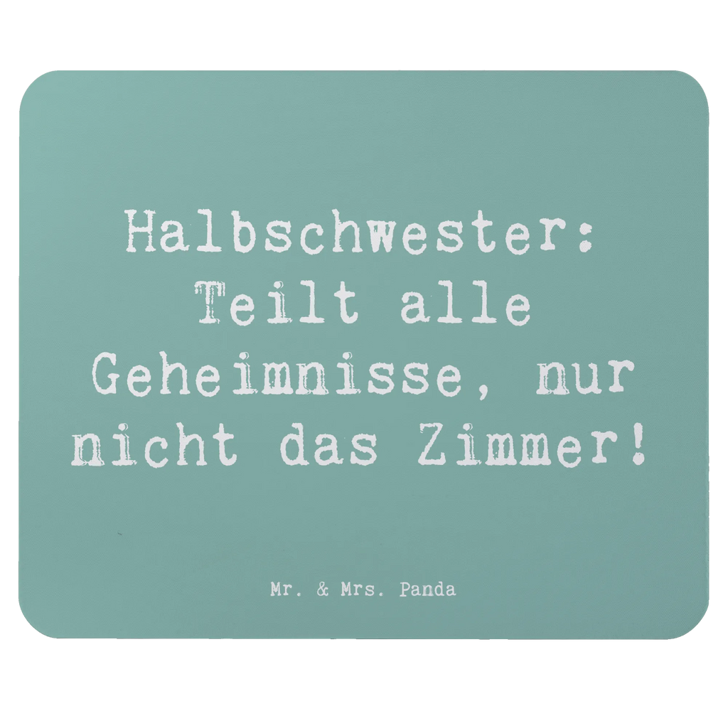 Mouse mat Saying Halbschwester: Teilt alle Geheimnisse, nur nicht das Zimmer! Mousepad, Computer zubehör, Büroausstattung, PC Zubehör, Arbeitszimmer, Mauspad, Einzigartiges Mauspad, Designer Mauspad, Mausunterlage, Mauspad Büro, Familie, Vatertag, Muttertag, Bruder, Schwester, Mama, Papa, Oma, Opa