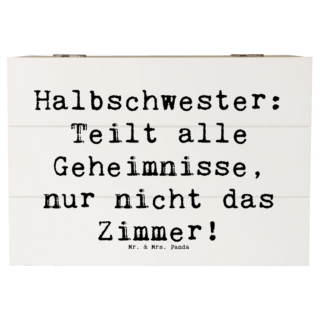 Holzkiste Spruch Halbschwester Geheimnisse Schatzkiste, Dekokiste, Erinnerungsbox, Geschenkdose, Erinnerungskiste, Holzkiste, Kiste, Aufbewahrungsbox, Truhe, Schatulle, XXL, Geschenkbox, Familie, Vatertag, Muttertag, Bruder, Schwester, Mama, Papa, Oma, Opa