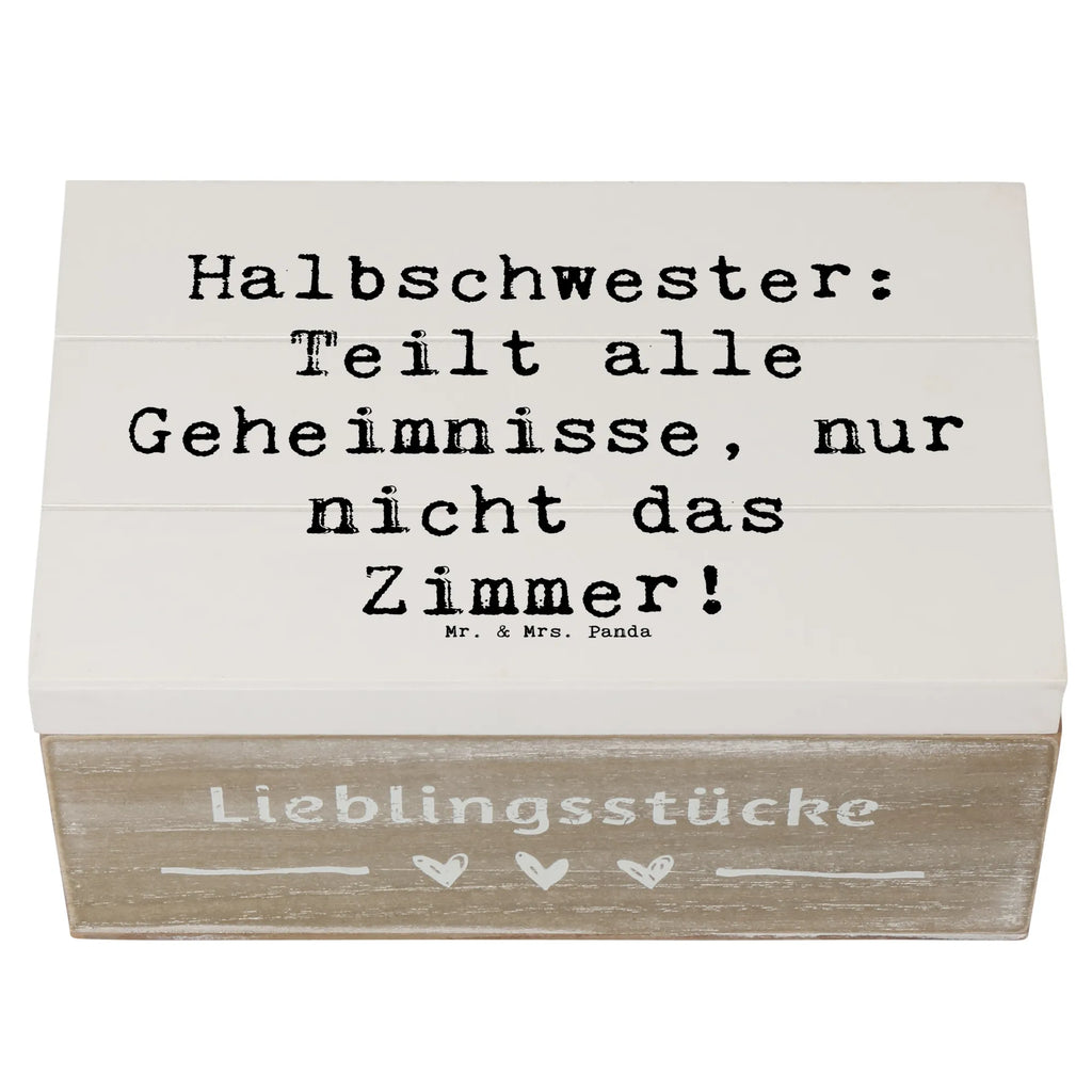 Holzkiste Spruch Halbschwester Geheimnisse Schatzkiste, Dekokiste, Erinnerungsbox, Geschenkdose, Erinnerungskiste, Holzkiste, Kiste, Aufbewahrungsbox, Truhe, Schatulle, XXL, Geschenkbox, Familie, Vatertag, Muttertag, Bruder, Schwester, Mama, Papa, Oma, Opa