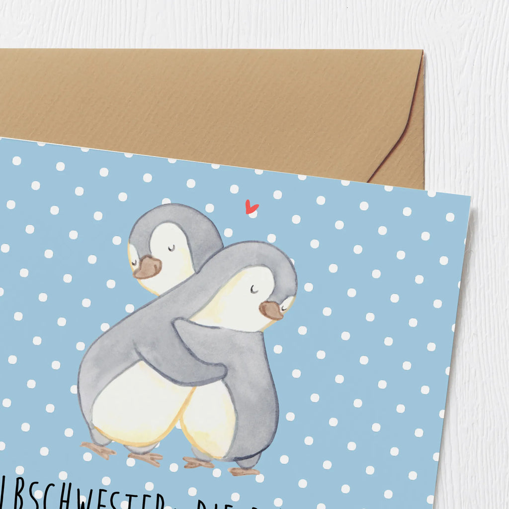 Deluxe Karte Halbschwester Glück Karte, Grußkarte, Hochzeitskarte, Hochwertige Klappkarte, Einladungskarte, Glückwunschkarte, Hochwertige Grußkarte, Geburtstagskarte, Klappkarte, Familie, Vatertag, Muttertag, Bruder, Schwester, Mama, Papa, Oma, Opa