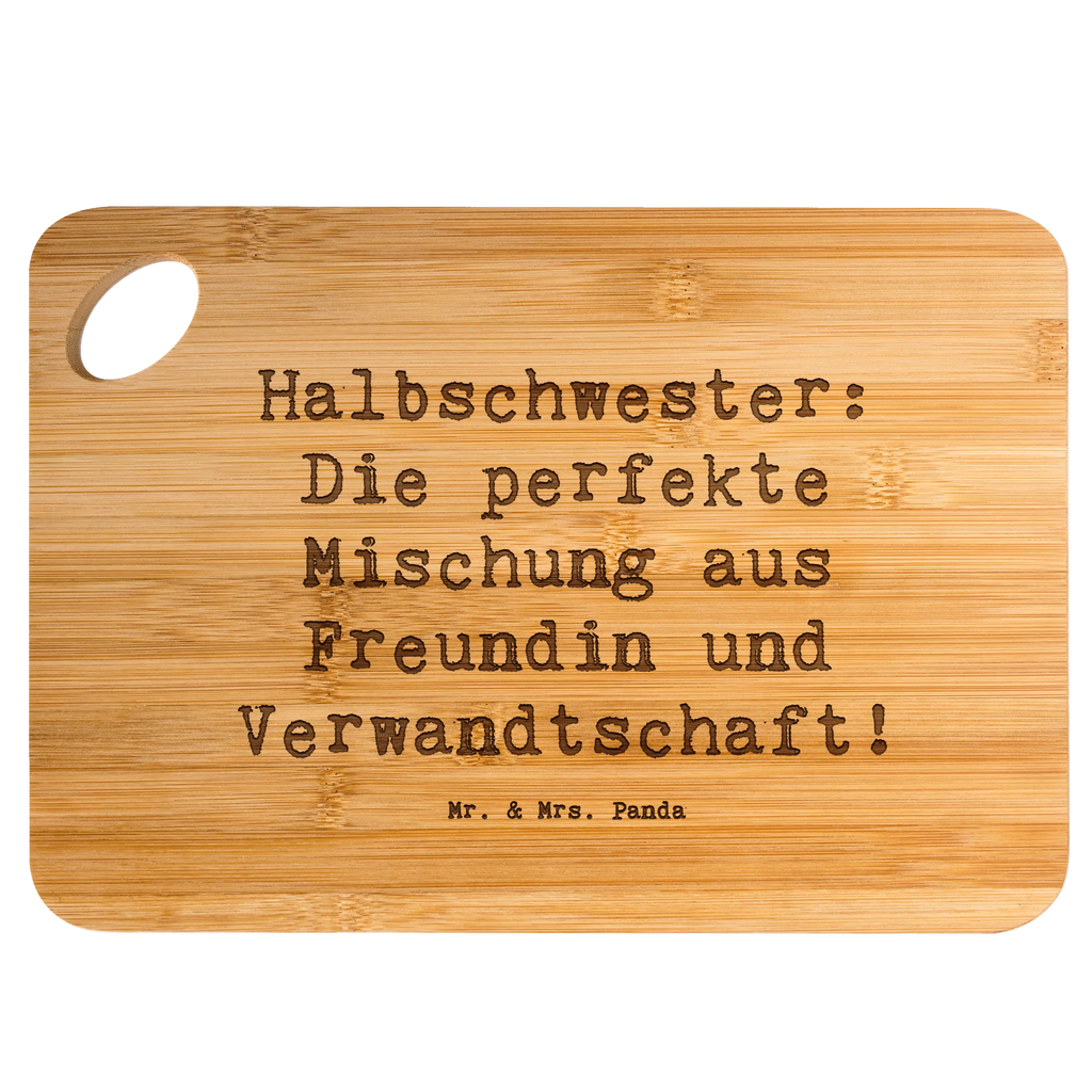 Bambus - deska do krojenia Przysłowie Halbschwester: Die perfekte Mischung aus Freundin und Verwandtschaft! Rodzina, Dzień Ojca, Dzień Matki, brat, siostra, mama, tata, babcia, dziadek