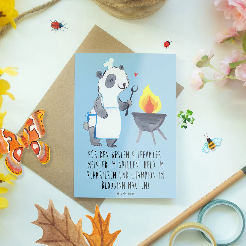 Grußkarte Bester Stiefvater Geburtstagskarte, Einladungskarte, Ansichtskarten, Glückwunschkarte, Karte, Grußkarte, Hochzeitskarte, Klappkarte, Familie, Vatertag, Muttertag, Bruder, Schwester, Mama, Papa, Oma, Opa