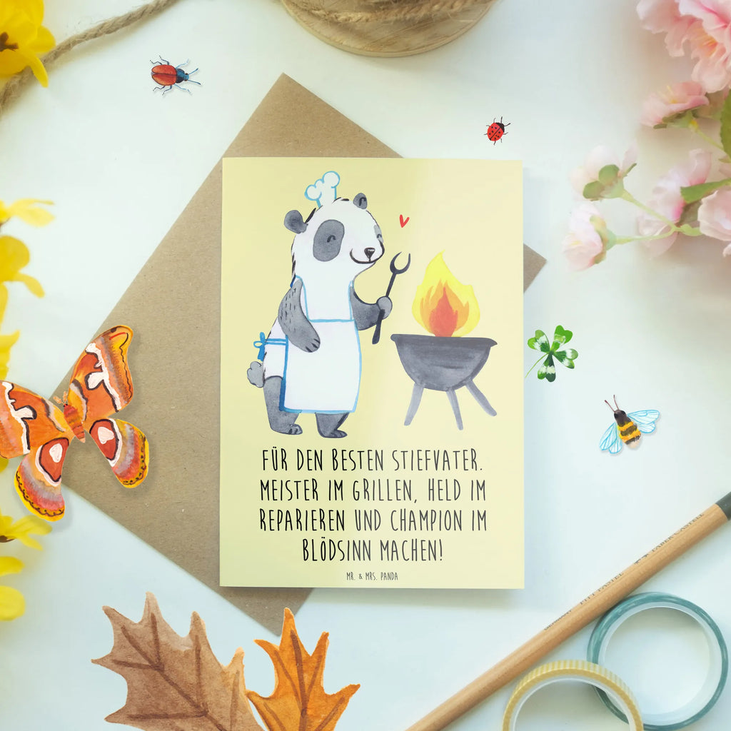 Grußkarte Bester Stiefvater Geburtstagskarte, Einladungskarte, Ansichtskarten, Glückwunschkarte, Karte, Grußkarte, Hochzeitskarte, Klappkarte, Familie, Vatertag, Muttertag, Bruder, Schwester, Mama, Papa, Oma, Opa
