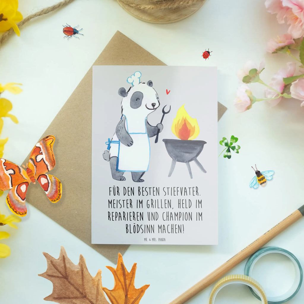 Grußkarte Bester Stiefvater Geburtstagskarte, Einladungskarte, Ansichtskarten, Glückwunschkarte, Karte, Grußkarte, Hochzeitskarte, Klappkarte, Familie, Vatertag, Muttertag, Bruder, Schwester, Mama, Papa, Oma, Opa