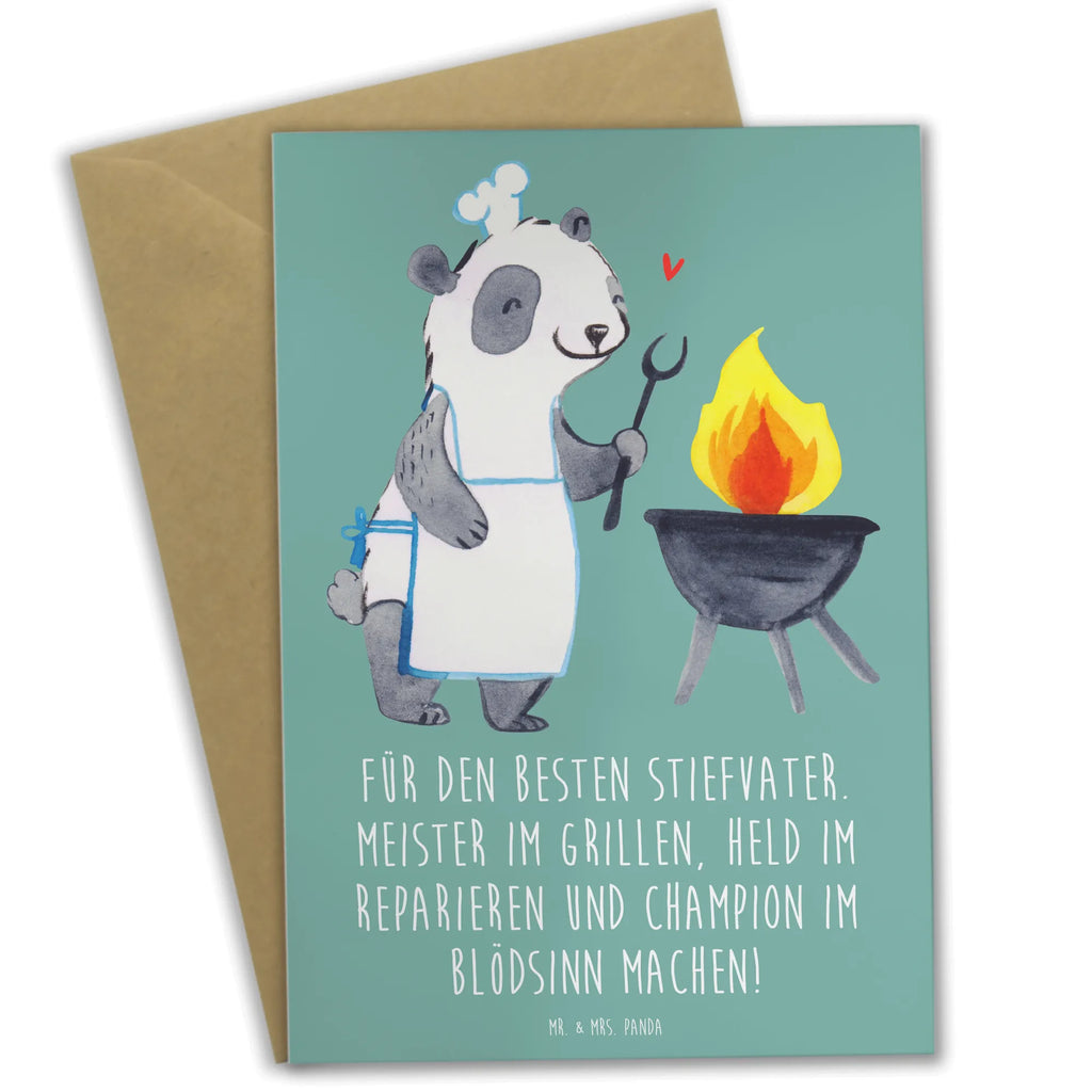 Grußkarte Bester Stiefvater Geburtstagskarte, Einladungskarte, Ansichtskarten, Glückwunschkarte, Karte, Grußkarte, Hochzeitskarte, Klappkarte, Familie, Vatertag, Muttertag, Bruder, Schwester, Mama, Papa, Oma, Opa