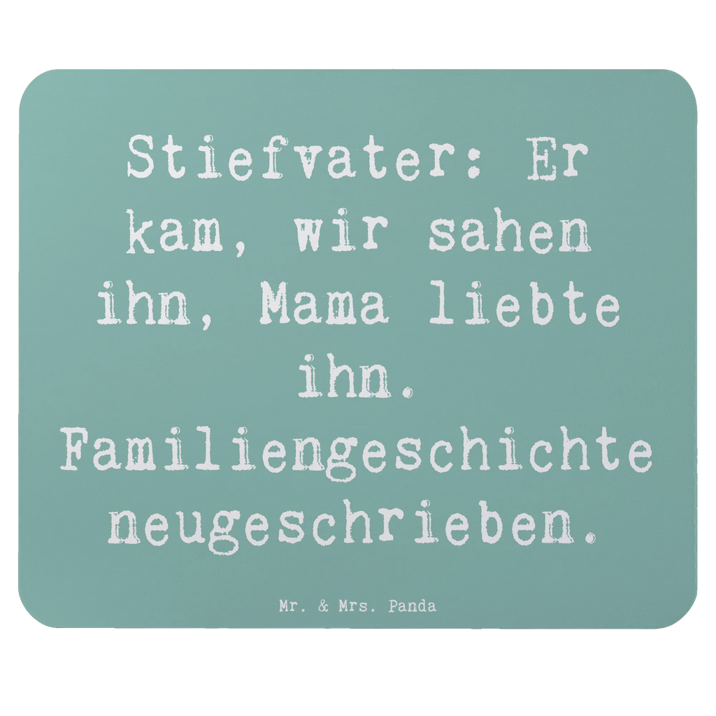 Mouse mat Saying Stiefvater: Er kam, wir sahen ihn, Mama liebte ihn. Familiengeschichte neugeschrieben. Mousepad, Computer zubehör, Büroausstattung, PC Zubehör, Arbeitszimmer, Mauspad, Einzigartiges Mauspad, Designer Mauspad, Mausunterlage, Mauspad Büro, Familie, Vatertag, Muttertag, Bruder, Schwester, Mama, Papa, Oma, Opa