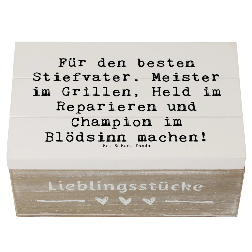 Holzkiste Spruch Bester Stiefvater Schatulle, Aufbewahrungsbox, Geschenkbox, Dekokiste, Geschenkdose, Kiste, Truhe, XXL, Holzkiste, Erinnerungskiste, Schatzkiste, Erinnerungsbox, Familie, Vatertag, Muttertag, Bruder, Schwester, Mama, Papa, Oma, Opa