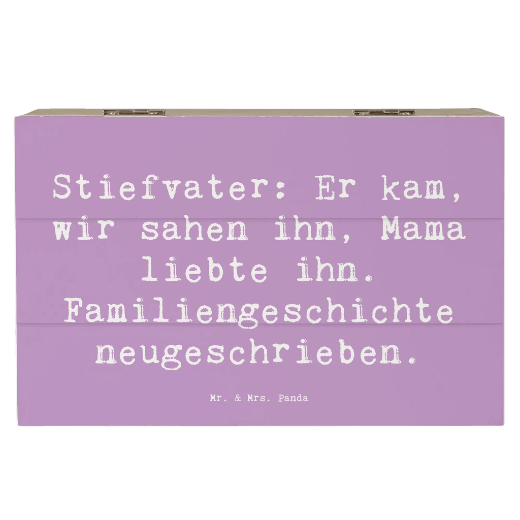 Wooden chest Saying Stiefvater: Er kam, wir sahen ihn, Mama liebte ihn. Familiengeschichte neugeschrieben. XXL, Schatulle, Erinnerungskiste, Schatzkiste, Aufbewahrungsbox, Truhe, Geschenkdose, Geschenkbox, Erinnerungsbox, Dekokiste, Holzkiste, Kiste, Familie, Vatertag, Muttertag, Bruder, Schwester, Mama, Papa, Oma, Opa