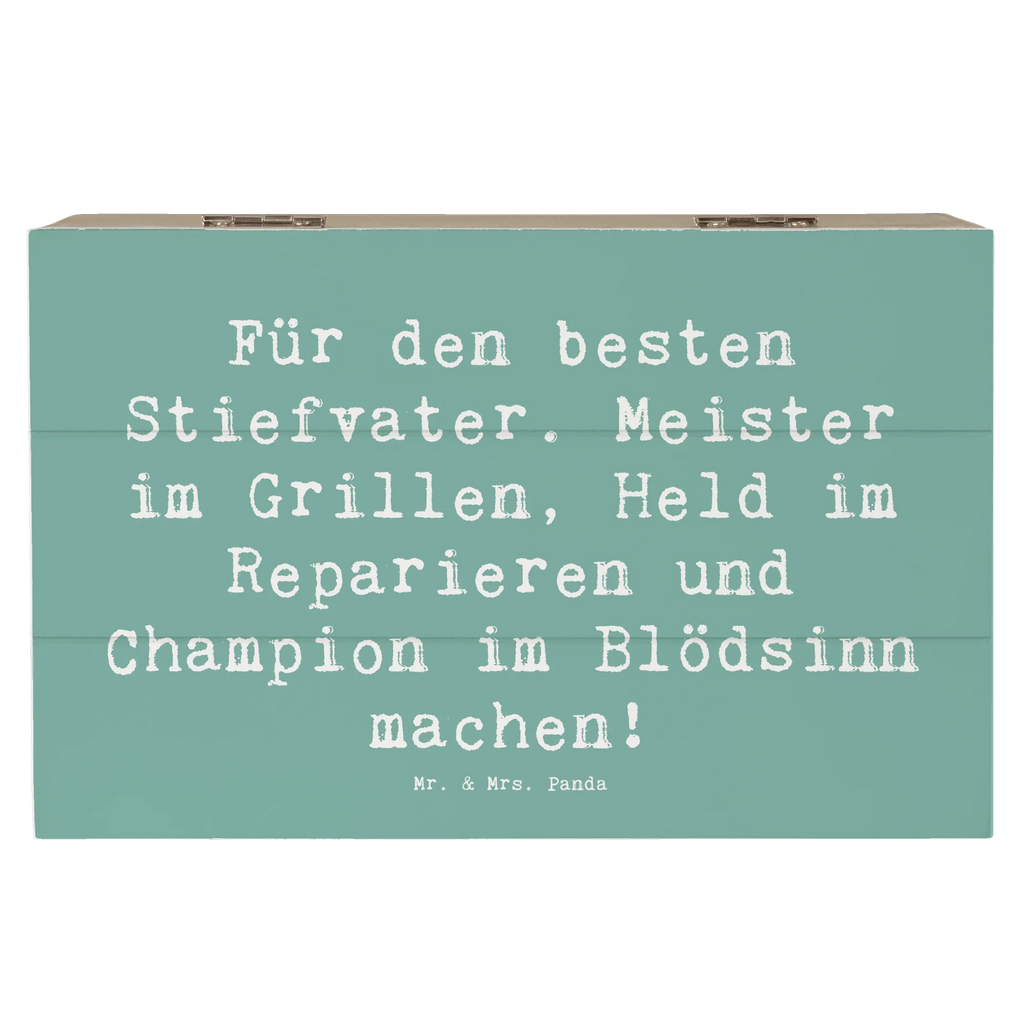 Holzkiste Spruch Bester Stiefvater Schatulle, Aufbewahrungsbox, Geschenkbox, Dekokiste, Geschenkdose, Kiste, Truhe, XXL, Holzkiste, Erinnerungskiste, Schatzkiste, Erinnerungsbox, Familie, Vatertag, Muttertag, Bruder, Schwester, Mama, Papa, Oma, Opa