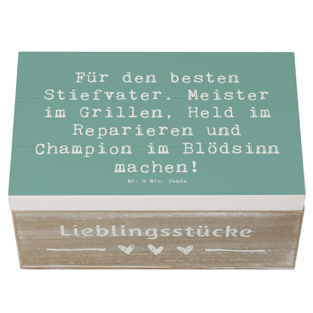 Holzkiste Spruch Bester Stiefvater Schatulle, Aufbewahrungsbox, Geschenkbox, Dekokiste, Geschenkdose, Kiste, Truhe, XXL, Holzkiste, Erinnerungskiste, Schatzkiste, Erinnerungsbox, Familie, Vatertag, Muttertag, Bruder, Schwester, Mama, Papa, Oma, Opa