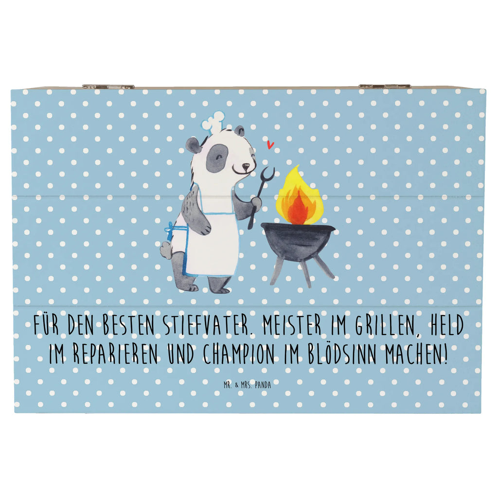 Holzkiste Bester Stiefvater Geschenkbox, Erinnerungsbox, Holzkiste, Schatulle, Aufbewahrungsbox, Dekokiste, Schatzkiste, Geschenkdose, Truhe, Kiste, XXL, Erinnerungskiste, Familie, Vatertag, Muttertag, Bruder, Schwester, Mama, Papa, Oma, Opa