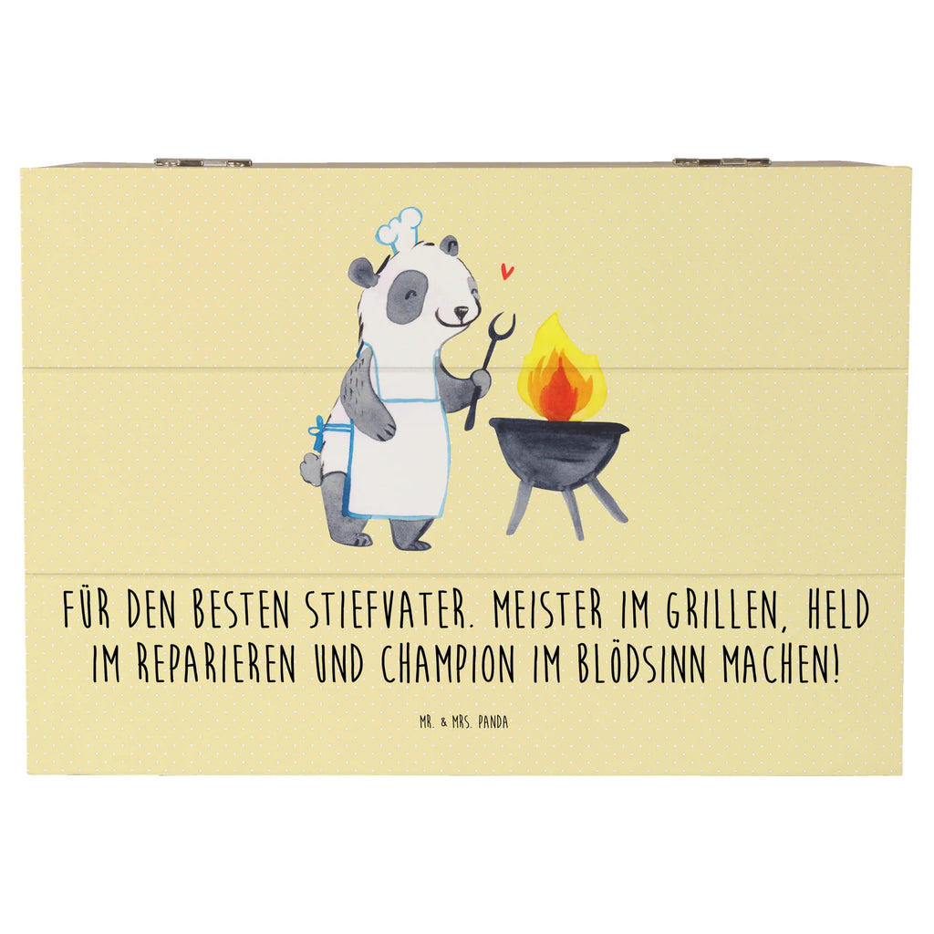 Holzkiste Bester Stiefvater Geschenkbox, Erinnerungsbox, Holzkiste, Schatulle, Aufbewahrungsbox, Dekokiste, Schatzkiste, Geschenkdose, Truhe, Kiste, XXL, Erinnerungskiste, Familie, Vatertag, Muttertag, Bruder, Schwester, Mama, Papa, Oma, Opa