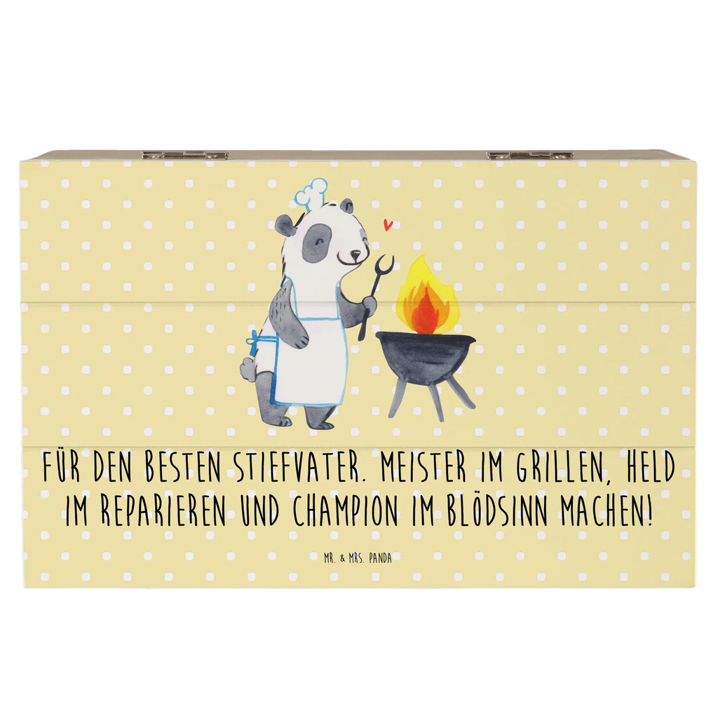 Holzkiste Bester Stiefvater Geschenkbox, Erinnerungsbox, Holzkiste, Schatulle, Aufbewahrungsbox, Dekokiste, Schatzkiste, Geschenkdose, Truhe, Kiste, XXL, Erinnerungskiste, Familie, Vatertag, Muttertag, Bruder, Schwester, Mama, Papa, Oma, Opa