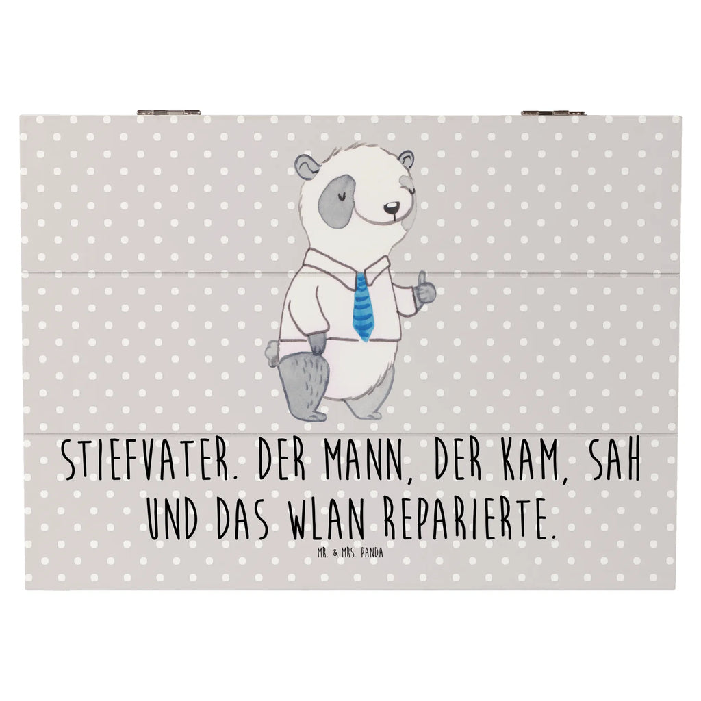 Wooden chest Stiefvater. Der Mann, der kam, sah und das WLAN reparierte. Kiste, Truhe, Erinnerungsbox, Erinnerungskiste, Geschenkbox, XXL, Dekokiste, Aufbewahrungsbox, Holzkiste, Geschenkdose, Schatulle, Schatzkiste, Familie, Vatertag, Muttertag, Bruder, Schwester, Mama, Papa, Oma, Opa