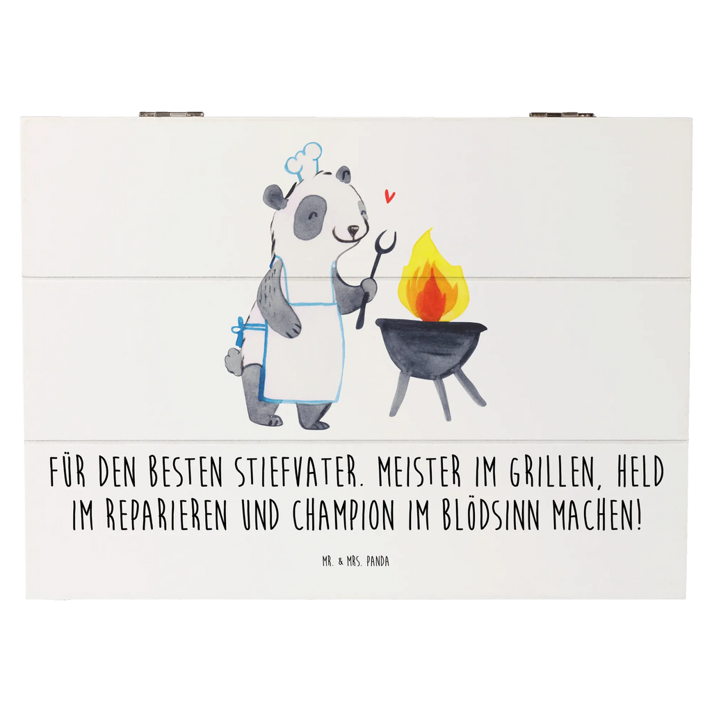 Holzkiste Bester Stiefvater Geschenkbox, Erinnerungsbox, Holzkiste, Schatulle, Aufbewahrungsbox, Dekokiste, Schatzkiste, Geschenkdose, Truhe, Kiste, XXL, Erinnerungskiste, Familie, Vatertag, Muttertag, Bruder, Schwester, Mama, Papa, Oma, Opa