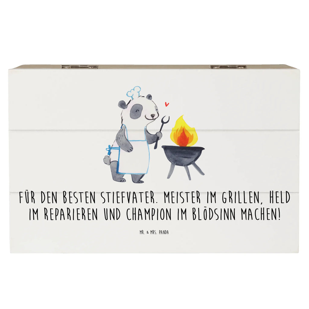 Holzkiste Bester Stiefvater Geschenkbox, Erinnerungsbox, Holzkiste, Schatulle, Aufbewahrungsbox, Dekokiste, Schatzkiste, Geschenkdose, Truhe, Kiste, XXL, Erinnerungskiste, Familie, Vatertag, Muttertag, Bruder, Schwester, Mama, Papa, Oma, Opa