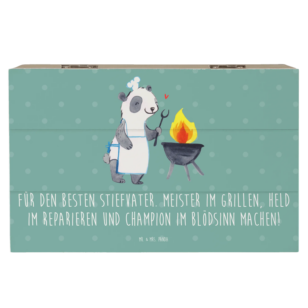 Holzkiste Bester Stiefvater Geschenkbox, Erinnerungsbox, Holzkiste, Schatulle, Aufbewahrungsbox, Dekokiste, Schatzkiste, Geschenkdose, Truhe, Kiste, XXL, Erinnerungskiste, Familie, Vatertag, Muttertag, Bruder, Schwester, Mama, Papa, Oma, Opa