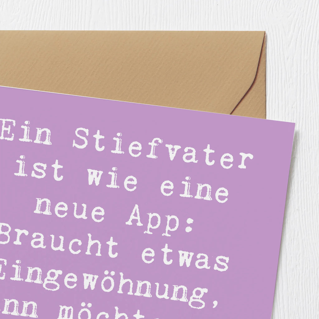 Deluxe Karte Spruch Stiefvater Liebe Karte, Hochwertige Grußkarte, Einladungskarte, Glückwunschkarte, Hochwertige Klappkarte, Klappkarte, Geburtstagskarte, Grußkarte, Hochzeitskarte, Familie, Vatertag, Muttertag, Bruder, Schwester, Mama, Papa, Oma, Opa