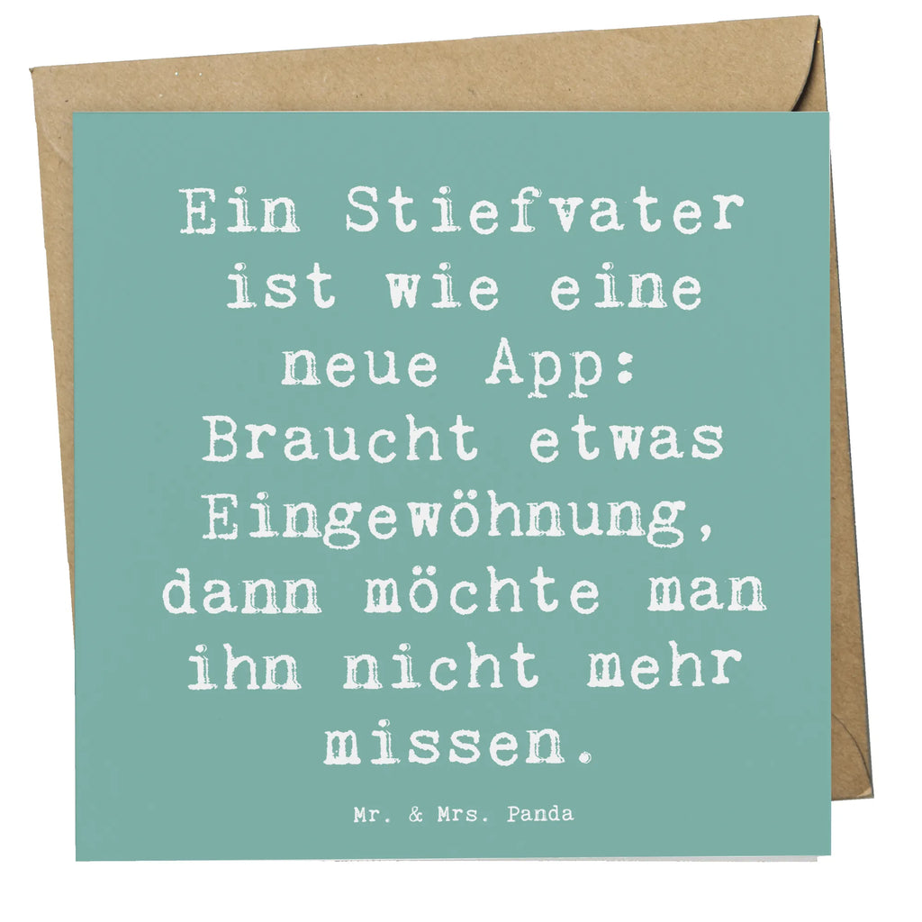 Deluxe Karte Spruch Stiefvater Liebe Karte, Hochwertige Grußkarte, Einladungskarte, Glückwunschkarte, Hochwertige Klappkarte, Klappkarte, Geburtstagskarte, Grußkarte, Hochzeitskarte, Familie, Vatertag, Muttertag, Bruder, Schwester, Mama, Papa, Oma, Opa