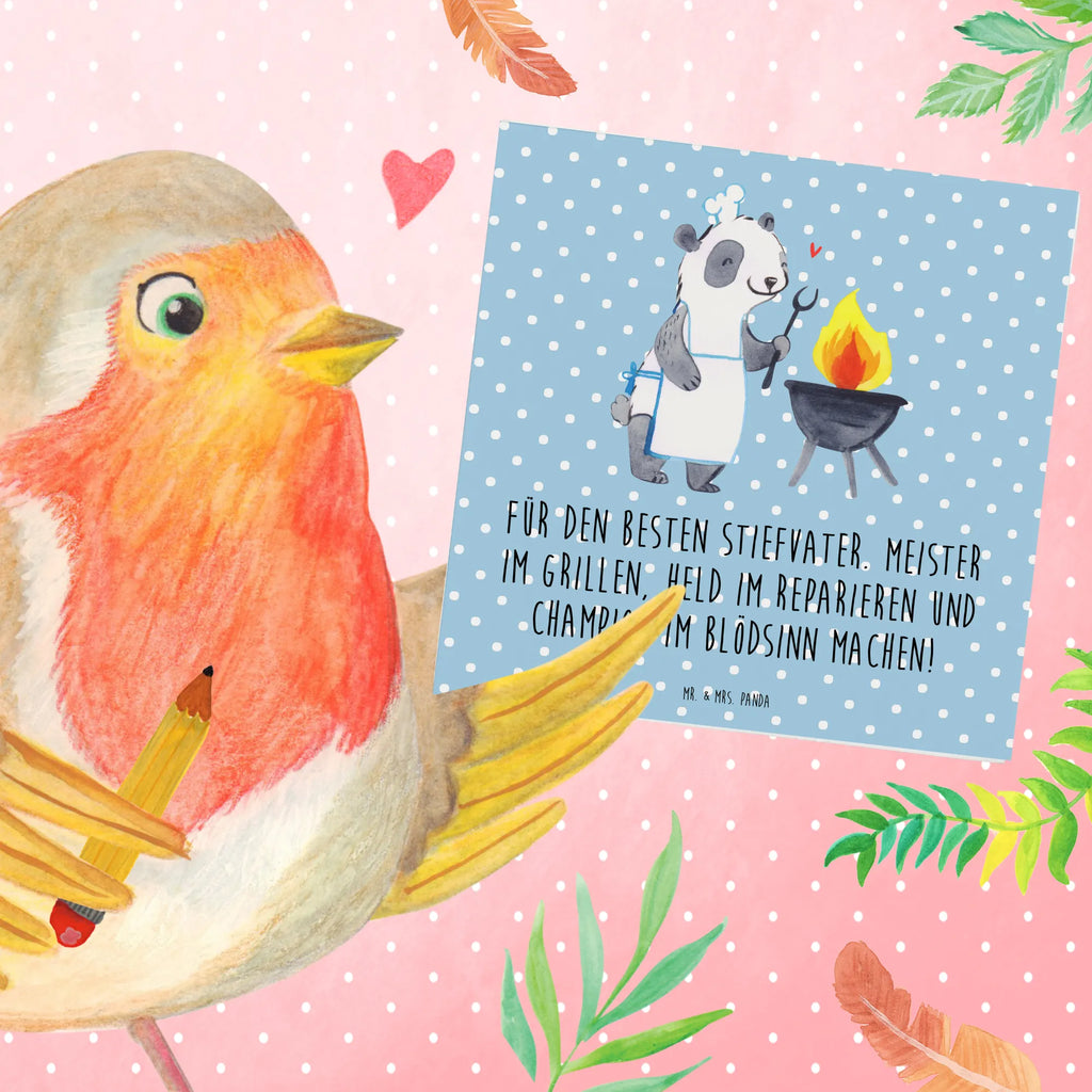 Deluxe Karte Bester Stiefvater Karte, Geburtstagskarte, Einladungskarte, Hochzeitskarte, Glückwunschkarte, Klappkarte, Hochwertige Grußkarte, Grußkarte, Hochwertige Klappkarte, Familie, Vatertag, Muttertag, Bruder, Schwester, Mama, Papa, Oma, Opa