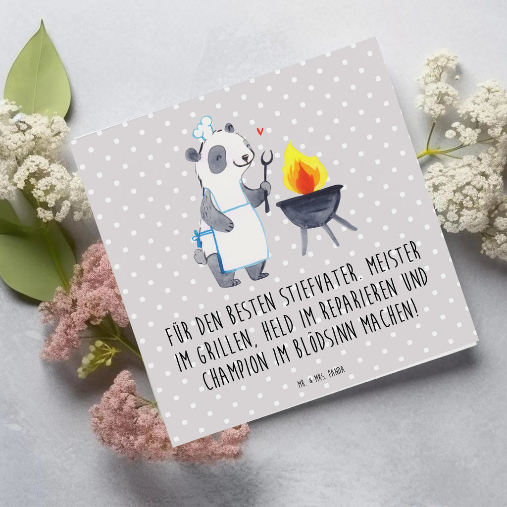 Deluxe Karte Bester Stiefvater Karte, Geburtstagskarte, Einladungskarte, Hochzeitskarte, Glückwunschkarte, Klappkarte, Hochwertige Grußkarte, Grußkarte, Hochwertige Klappkarte, Familie, Vatertag, Muttertag, Bruder, Schwester, Mama, Papa, Oma, Opa