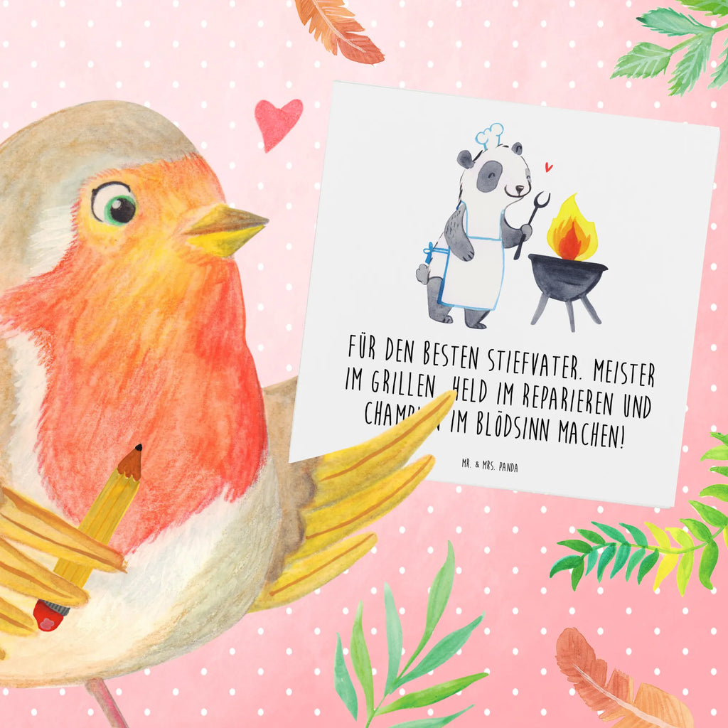 Deluxe Karte Bester Stiefvater Karte, Geburtstagskarte, Einladungskarte, Hochzeitskarte, Glückwunschkarte, Klappkarte, Hochwertige Grußkarte, Grußkarte, Hochwertige Klappkarte, Familie, Vatertag, Muttertag, Bruder, Schwester, Mama, Papa, Oma, Opa