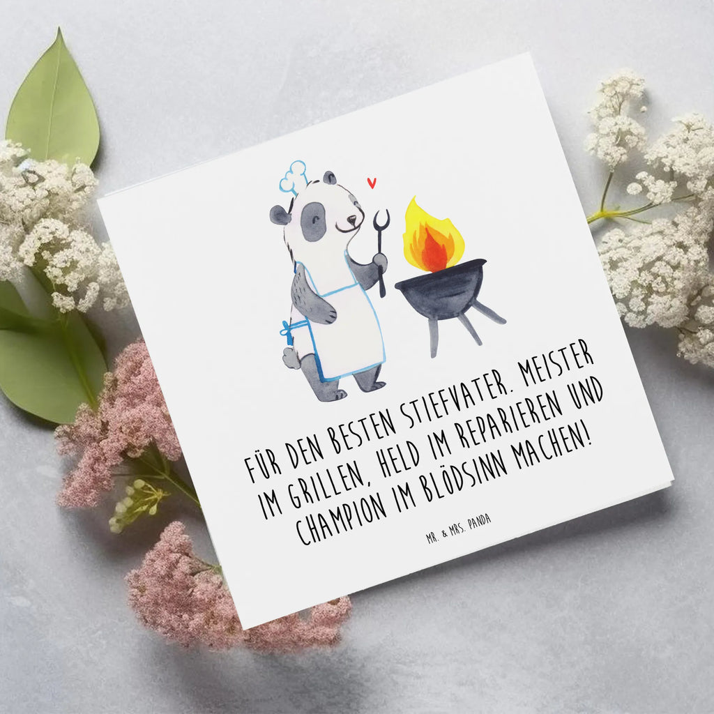 Deluxe Karte Bester Stiefvater Karte, Geburtstagskarte, Einladungskarte, Hochzeitskarte, Glückwunschkarte, Klappkarte, Hochwertige Grußkarte, Grußkarte, Hochwertige Klappkarte, Familie, Vatertag, Muttertag, Bruder, Schwester, Mama, Papa, Oma, Opa