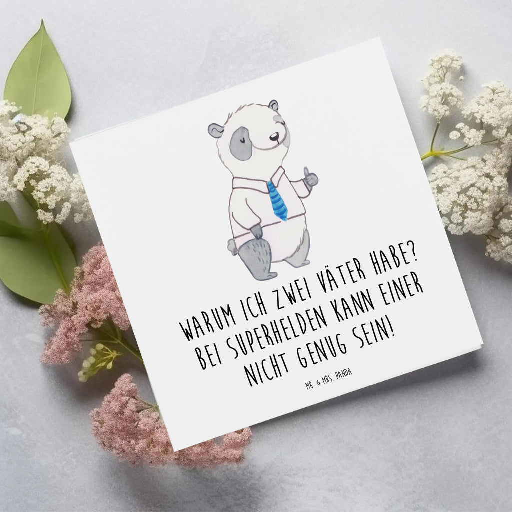 Deluxe Karte Superhelden Stiefvater Einladungskarte, Geburtstagskarte, Hochwertige Grußkarte, Karte, Glückwunschkarte, Hochwertige Klappkarte, Klappkarte, Grußkarte, Hochzeitskarte, Familie, Vatertag, Muttertag, Bruder, Schwester, Mama, Papa, Oma, Opa