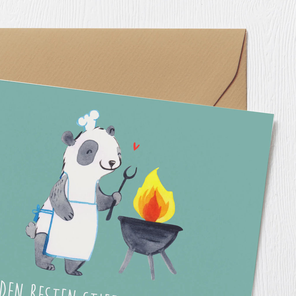 Deluxe Karte Bester Stiefvater Karte, Geburtstagskarte, Einladungskarte, Hochzeitskarte, Glückwunschkarte, Klappkarte, Hochwertige Grußkarte, Grußkarte, Hochwertige Klappkarte, Familie, Vatertag, Muttertag, Bruder, Schwester, Mama, Papa, Oma, Opa