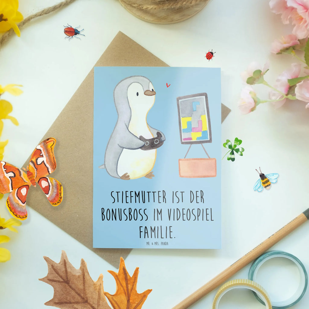Greetings card Stiefmutter ist der Bonusboss im Videospiel Familie. Karte, Ansichtskarten, Glückwunschkarte, Geburtstagskarte, Hochzeitskarte, Einladungskarte, Klappkarte, Grußkarte, Familie, Vatertag, Muttertag, Bruder, Schwester, Mama, Papa, Oma, Opa