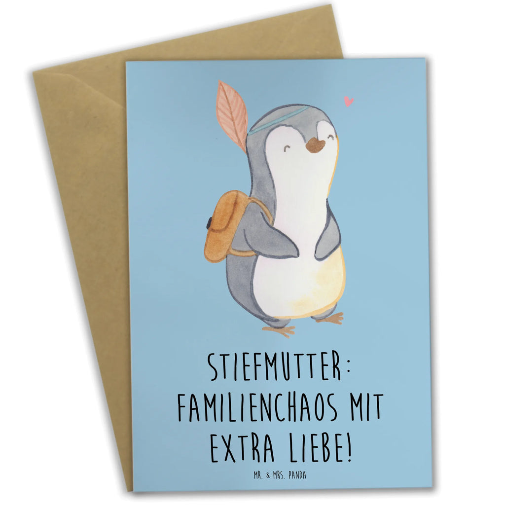 Greetings card Stiefmutter: Familienchaos mit extra Liebe! Einladungskarte, Grußkarte, Karte, Geburtstagskarte, Hochzeitskarte, Ansichtskarten, Glückwunschkarte, Klappkarte, Familie, Vatertag, Muttertag, Bruder, Schwester, Mama, Papa, Oma, Opa