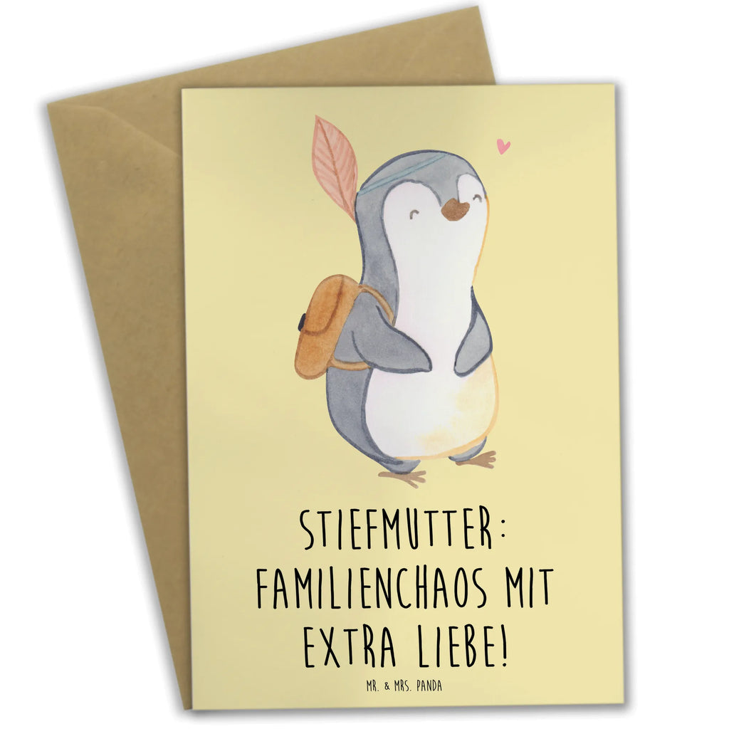 Greetings card Stiefmutter: Familienchaos mit extra Liebe! Einladungskarte, Grußkarte, Karte, Geburtstagskarte, Hochzeitskarte, Ansichtskarten, Glückwunschkarte, Klappkarte, Familie, Vatertag, Muttertag, Bruder, Schwester, Mama, Papa, Oma, Opa