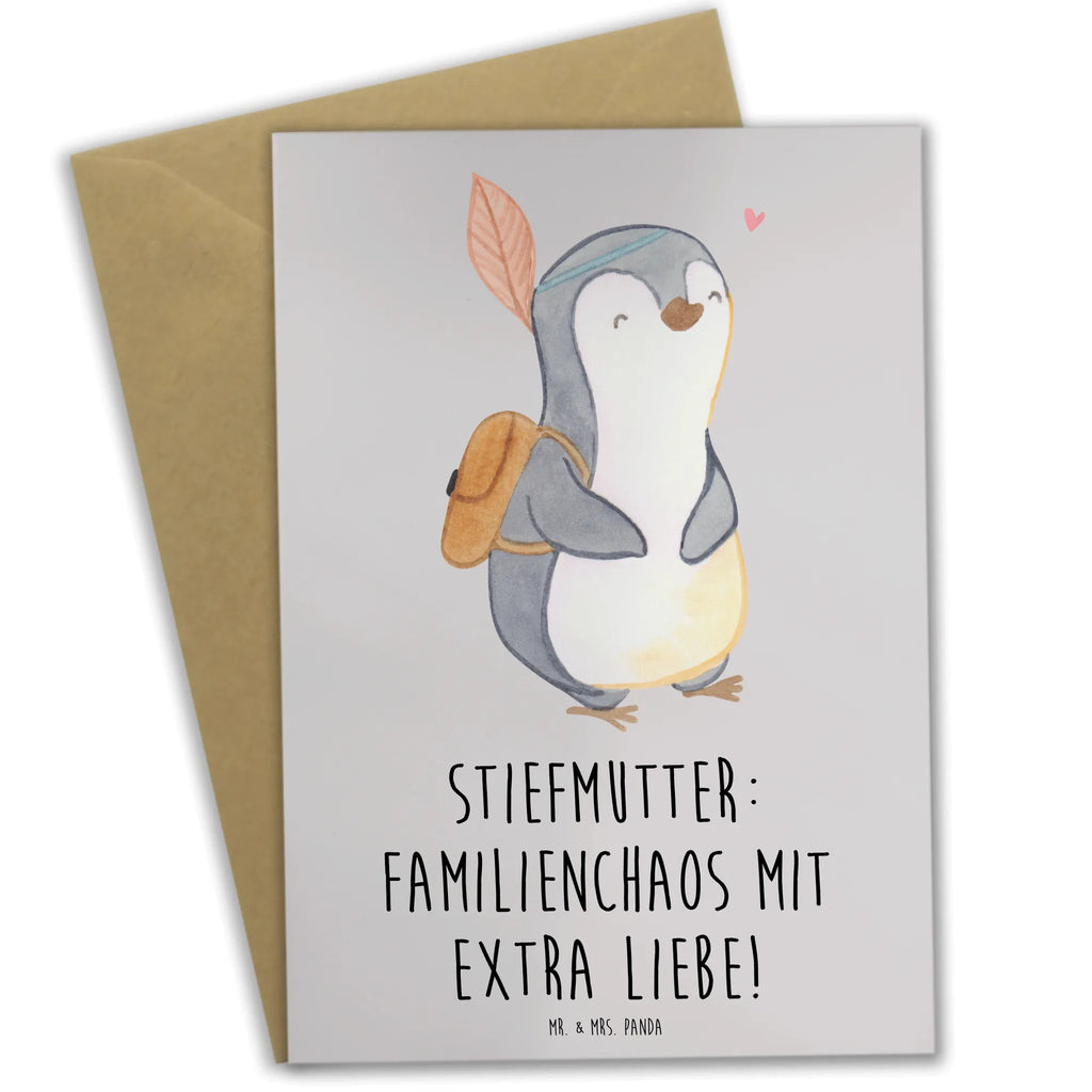 Greetings card Stiefmutter: Familienchaos mit extra Liebe! Einladungskarte, Grußkarte, Karte, Geburtstagskarte, Hochzeitskarte, Ansichtskarten, Glückwunschkarte, Klappkarte, Familie, Vatertag, Muttertag, Bruder, Schwester, Mama, Papa, Oma, Opa
