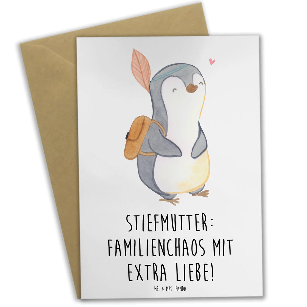 Greetings card Stiefmutter: Familienchaos mit extra Liebe! Einladungskarte, Grußkarte, Karte, Geburtstagskarte, Hochzeitskarte, Ansichtskarten, Glückwunschkarte, Klappkarte, Familie, Vatertag, Muttertag, Bruder, Schwester, Mama, Papa, Oma, Opa
