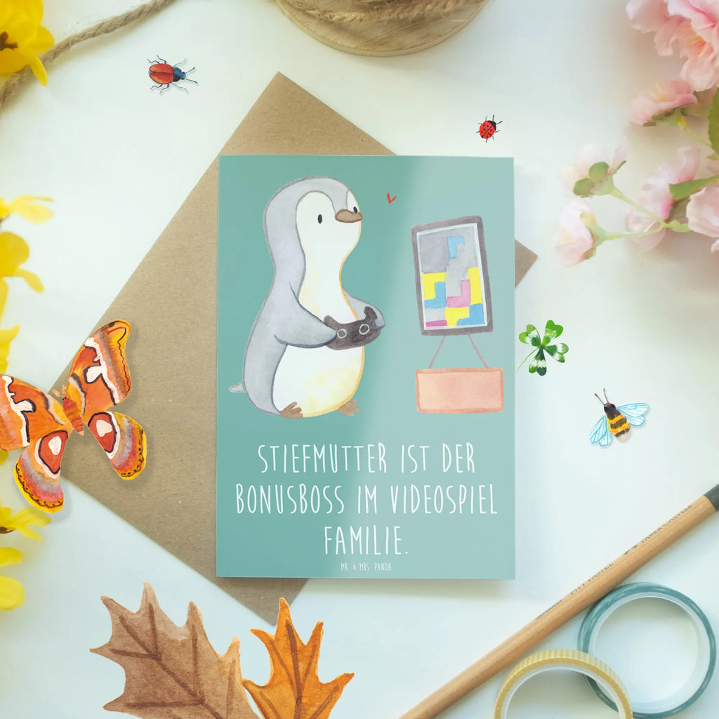 Greetings card Stiefmutter ist der Bonusboss im Videospiel Familie. Karte, Ansichtskarten, Glückwunschkarte, Geburtstagskarte, Hochzeitskarte, Einladungskarte, Klappkarte, Grußkarte, Familie, Vatertag, Muttertag, Bruder, Schwester, Mama, Papa, Oma, Opa
