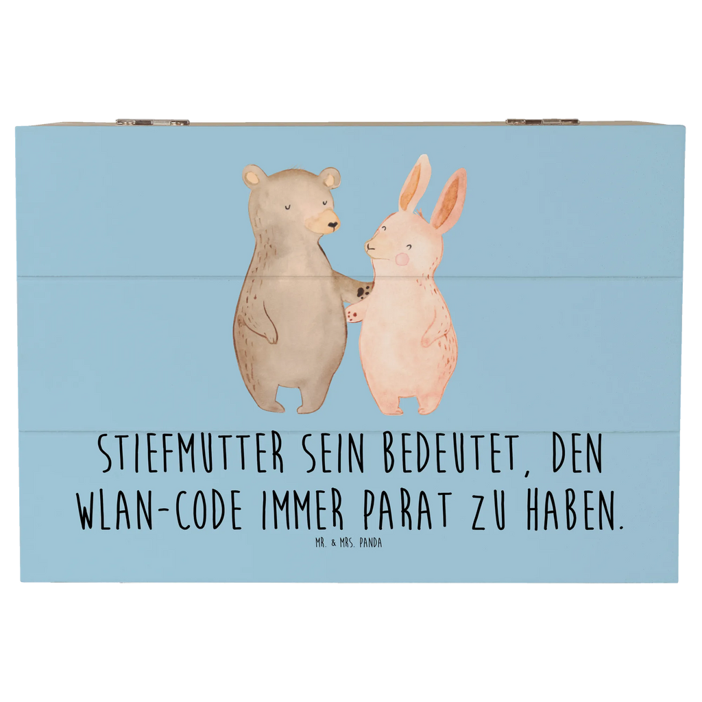 Wooden chest Stiefmutter sein bedeutet, den WLAN-Code immer parat zu haben. XXL, Schatulle, Kiste, Holzkiste, Erinnerungsbox, Geschenkbox, Dekokiste, Truhe, Erinnerungskiste, Schatzkiste, Geschenkdose, Aufbewahrungsbox, Familie, Vatertag, Muttertag, Bruder, Schwester, Mama, Papa, Oma, Opa