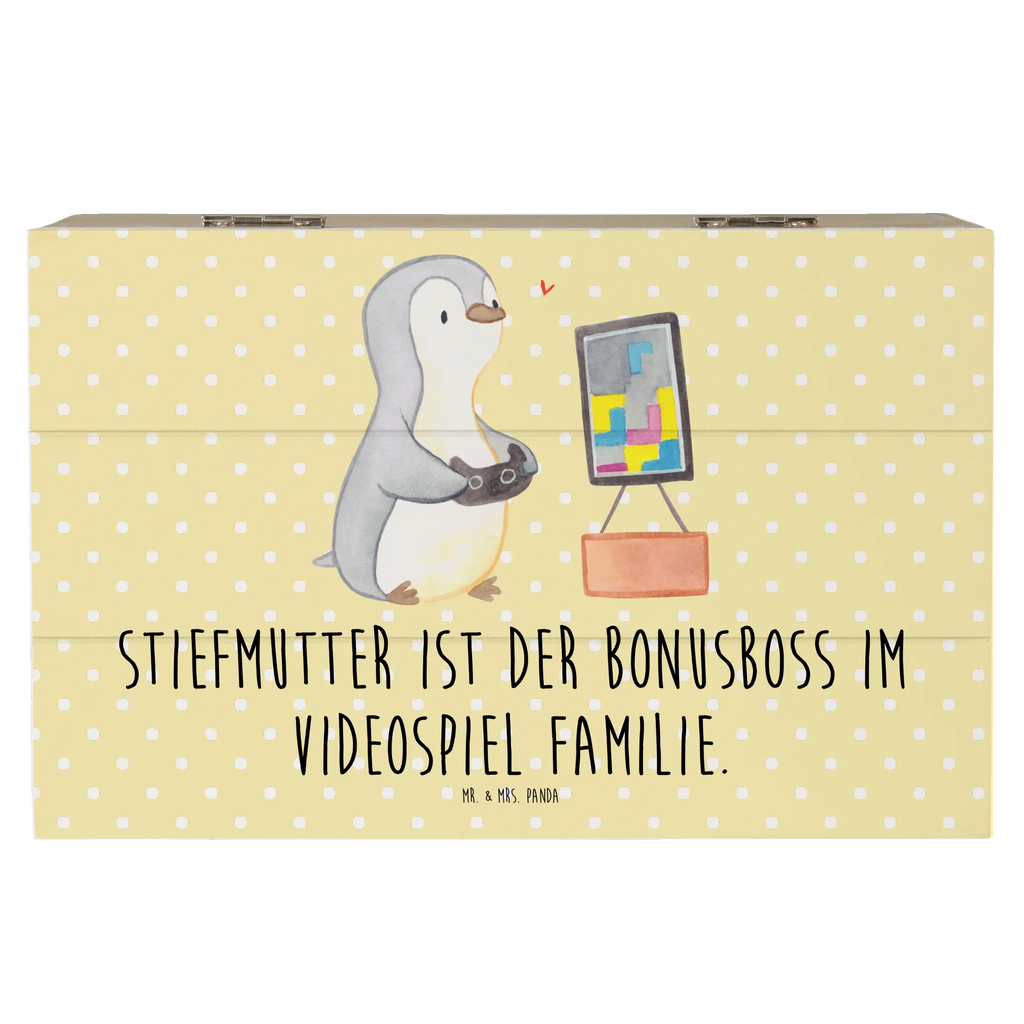 Holzkiste Stiefmutter Bonusboss Kiste, Geschenkbox, Geschenkdose, Truhe, Holzkiste, Dekokiste, Schatulle, Erinnerungskiste, Aufbewahrungsbox, XXL, Erinnerungsbox, Schatzkiste, Familie, Vatertag, Muttertag, Bruder, Schwester, Mama, Papa, Oma, Opa