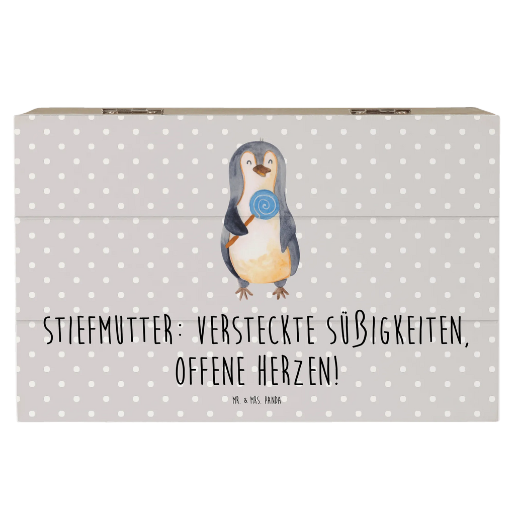 Wooden chest Stiefmutter: Versteckte Süßigkeiten, offene Herzen! Geschenkdose, Kiste, Erinnerungsbox, XXL, Aufbewahrungsbox, Schatulle, Geschenkbox, Erinnerungskiste, Holzkiste, Dekokiste, Schatzkiste, Truhe, Familie, Vatertag, Muttertag, Bruder, Schwester, Mama, Papa, Oma, Opa