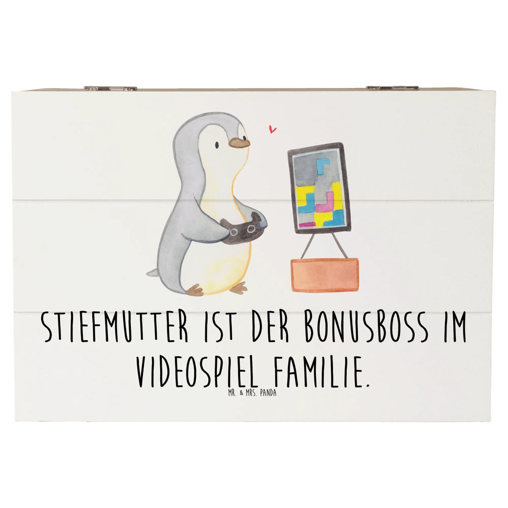 Holzkiste Stiefmutter Bonusboss Kiste, Geschenkbox, Geschenkdose, Truhe, Holzkiste, Dekokiste, Schatulle, Erinnerungskiste, Aufbewahrungsbox, XXL, Erinnerungsbox, Schatzkiste, Familie, Vatertag, Muttertag, Bruder, Schwester, Mama, Papa, Oma, Opa